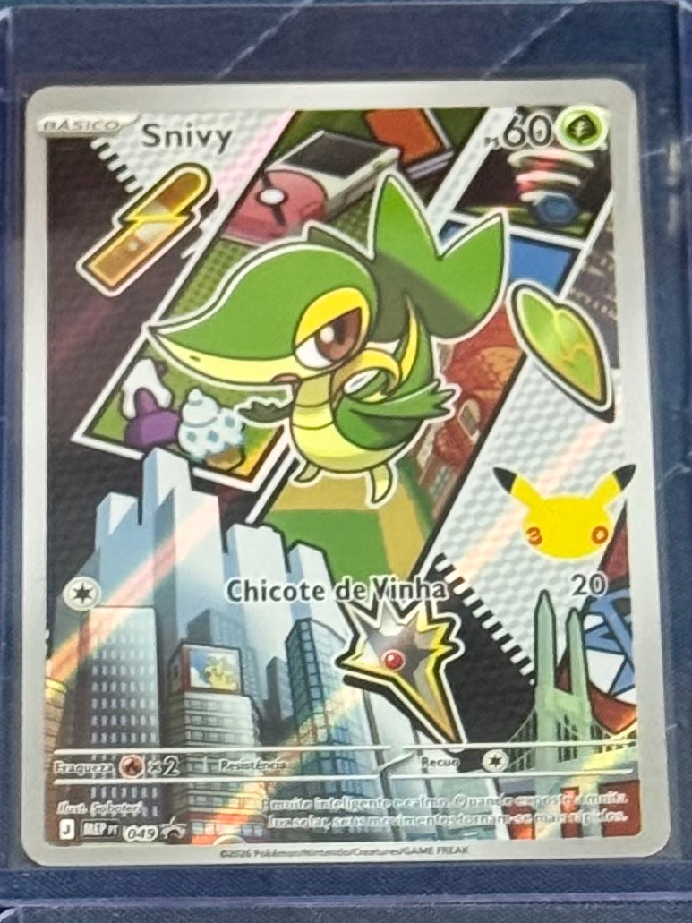 Snivy - Unova — carta colecionável anunciada no CardNatal