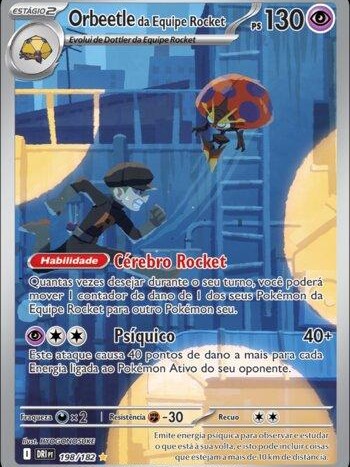 Orbeetle da equipe rocket — carta colecionável anunciada no CardNatal