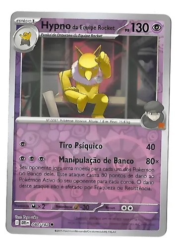 Hypno da Equipe Rocket (080/182) — carta colecionável anunciada no CardNatal