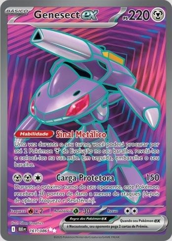 Genesect ex (161/086) — carta colecionável anunciada no CardNatal