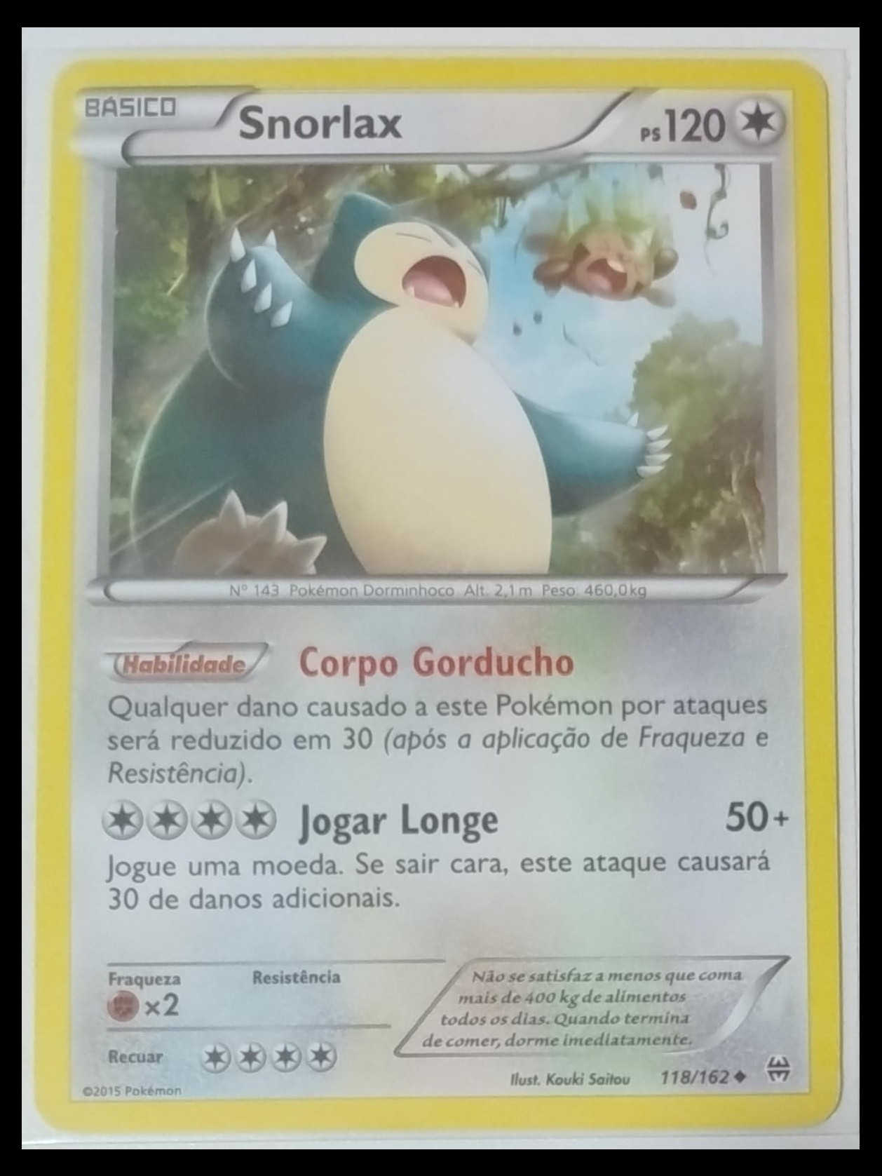 Snorlax — carta colecionável anunciada no CardNatal