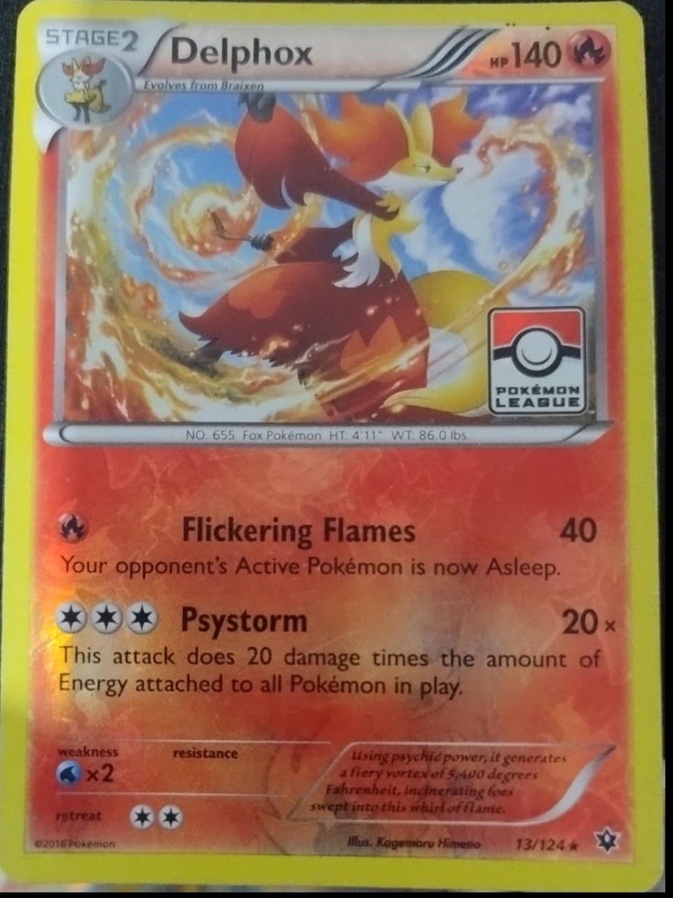 Delphox — carta colecionável anunciada no CardNatal