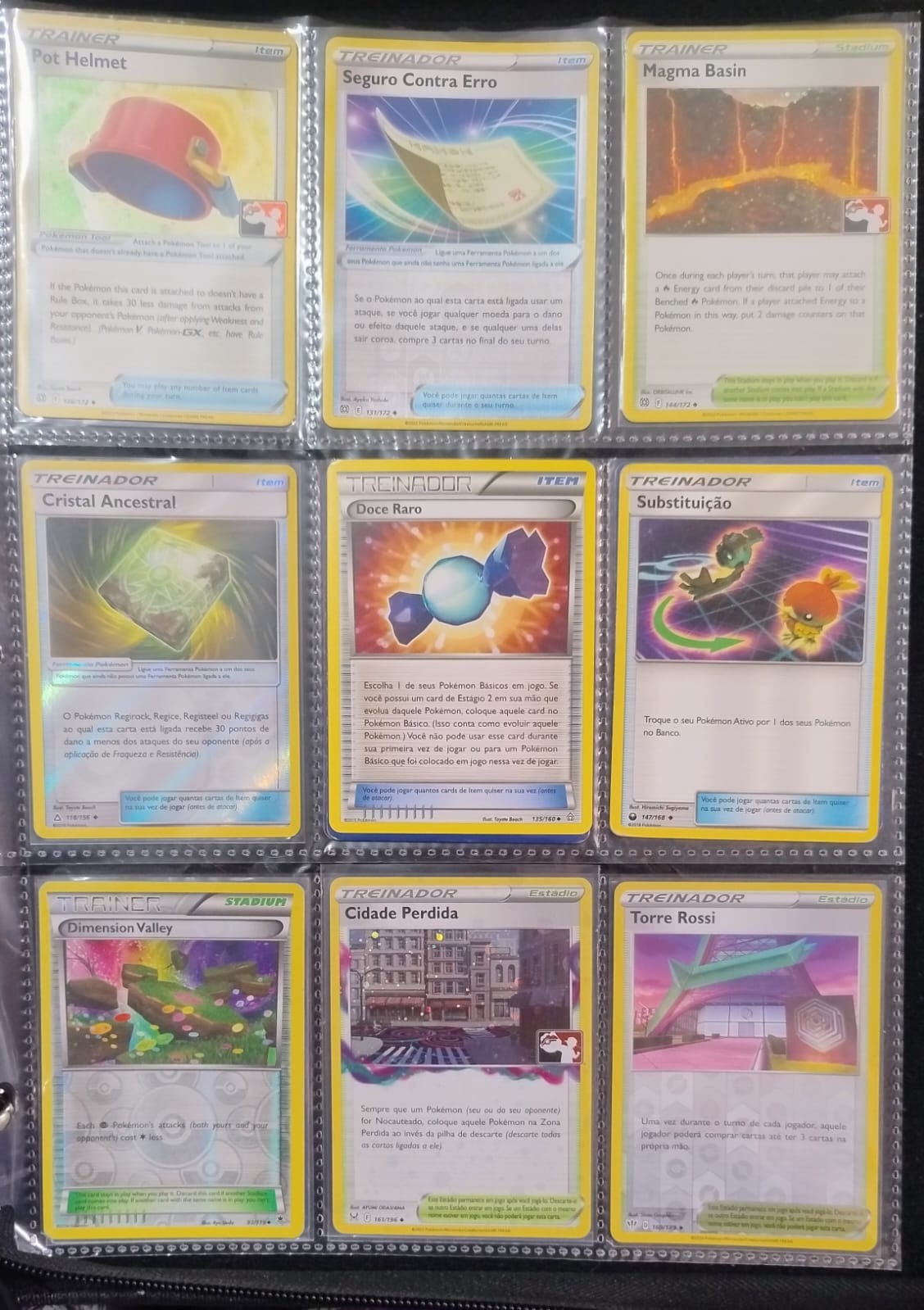 Cartas de Treinador de Borda Amarela